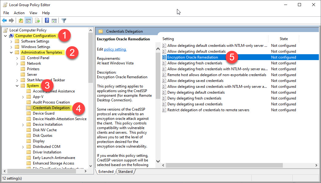 credssp encryption oracle remediation registry credssp encryption oracle remediation registry